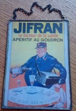 Vieux Cadre Carte Postal Vintage PUBLICITE JIFRAN FACTEUR santé Apéritif Goudron