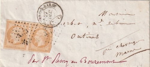 Lettre vendeuvre sur barse - de,