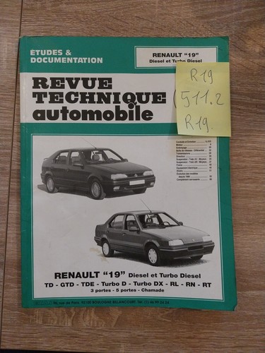 Revue technique renault 9 - renault, 19
