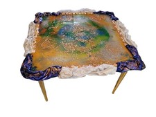 Table basse carrée Paillettes 72x72 cm