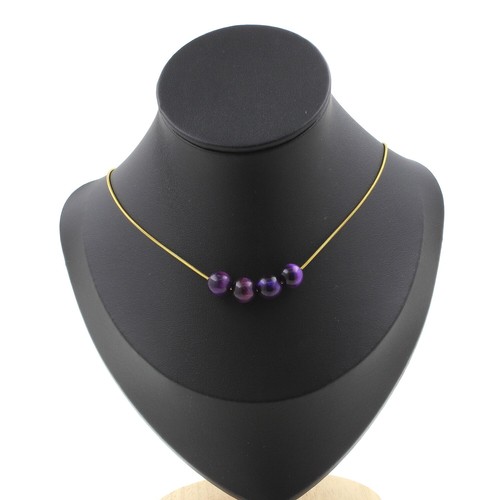 Collier perles oeil - perles,