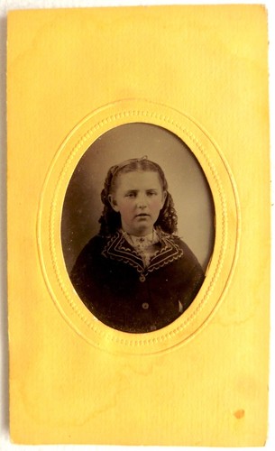 Ferrotype photo petite fille - ferrotype,
