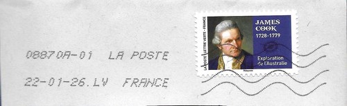 Timbre france 2022 james cook - france,