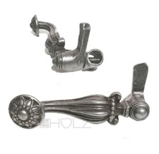 Tournant le Boulon Antique Zirkelriegel Fonte Vieux Fensterriegel Espagnolette