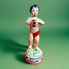 Superbe figurine cherubin en porcelaine capodimonte italie