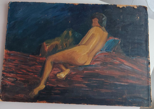 Tableau ancien feminin - nu,