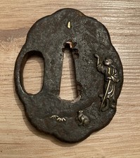 TSUBA JAPONAIS  ÉPOQUE EDO XIXème Garde de sabre - Gama Senin
