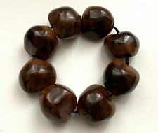 Superbe BRACELET vintage galet plastique à refaire l'élastique ! 