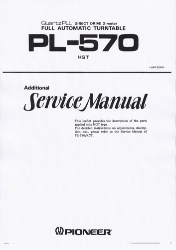 Service manuel instructions - service,
