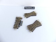 TOURELLE / GASTOU TRAVERSES BOIS RAIL LAITON 1 AIGUILLAGE + 2 CROISEMENTS