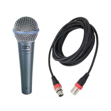 Microphone dynamique SHURE BETA58A-J pour voix avec câble microphone 5M (XLR