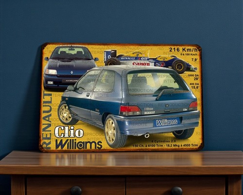 Plaque métal renault clio - renault,