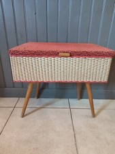 Table de nuit chevet Vintage Boite à ouvrages Pieds compas Design 1960 1970