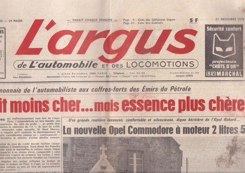 Argus 2602 opel - opel, commodore