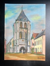 Tableau papier technique mixte Maurice Utrillo (fait main) signé et estampillé