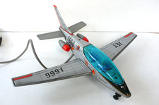 AVION JOUSTRA JET BI RÉACTEUR   REF 529  1976   TÔLE LITHO   Lg 33 cm  BEL ÉTAT