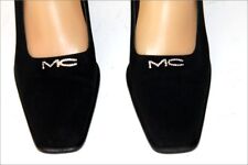 MARIO CERUTTI Escarpins Toile Noire Doublés Cuir T 37 TBE