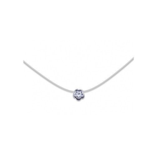 Collier forme fleur zirconium