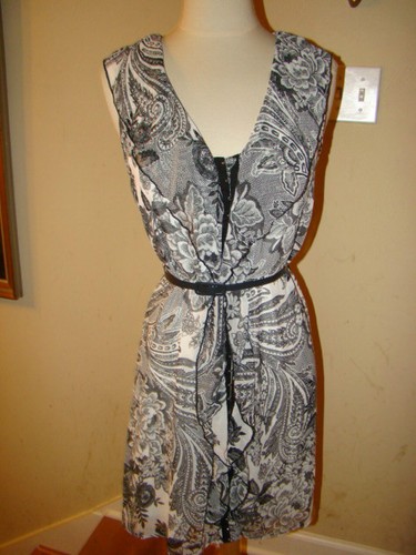 Ventti black white - white, floral