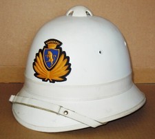 CASQUE COLONIAL ITALIEN D'OFFICIER POLICE MUNICIPALE DE TURIN- POUR  COLLECTION