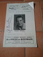 GEORGES GUETARY AUTOGRAPHE SUR PROGRAMME DE THEATRE D'ANGERS 1967.
