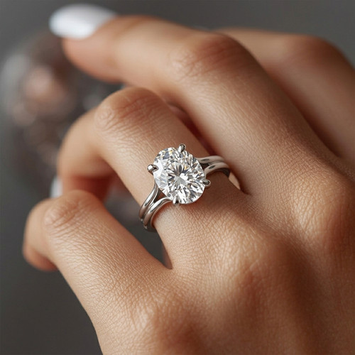 Bague diamant étincelant