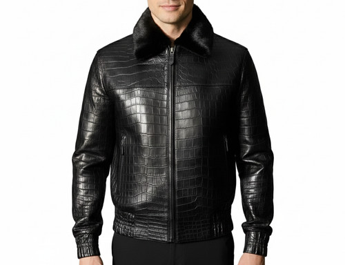 Blouson bomber cuir - en,