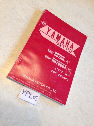 Yamaha parts list rd200 - yamaha,