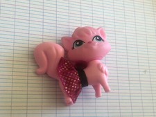 CHAT CAT KITTEN CHATON MATTEL ROSE POLLY POCKET SPARKLIN ' PETS  ET JUPE