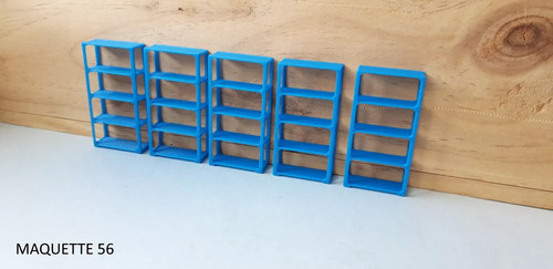 Lot étagères bleues - 1/43,