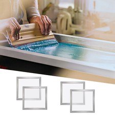 VEVOR 4 Cadres de Sérigraphie en Alu Kit de Sérigraphie 50,8x50,8 cm Mailles 110