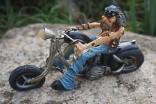 12136 B   FIGURINE MOTARD MOTOBIKE BIKER MOTO HIPPIE   HARLEY CHOOPER 18 CM