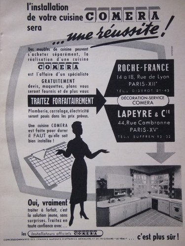 Publicité presse 1956 cuisine - publicitÉ,