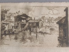 PEINTRE coté Signé F. MARKS