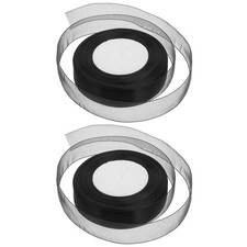  2 rouleaux de rubans organza Clear Chinlon Ruban Rubans de bricolage pour