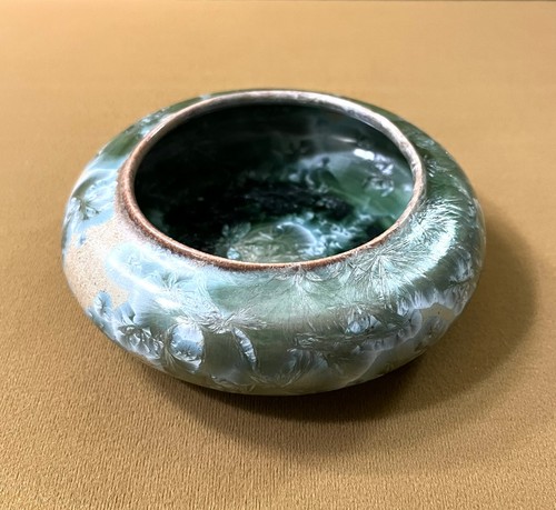 Coupe vase vert céramique - /,