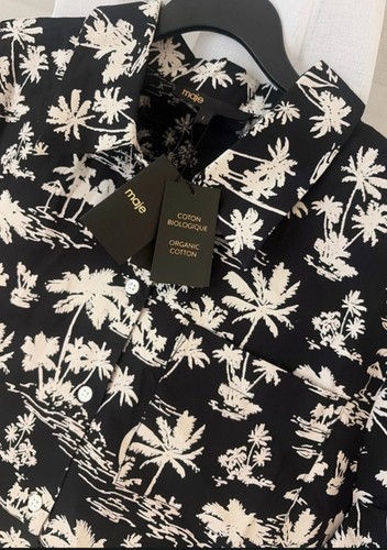 Chemise noire marque maje - chemise,