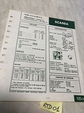 Fiche technique moteur diesel Scania DII DSIIA ( série 110 L LS LBS LT ) 1969