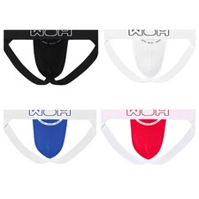 WOH Homme Jockstrap - Sexy Fun, Basic Slip, Logo, Coton Stretch, Einfarbi