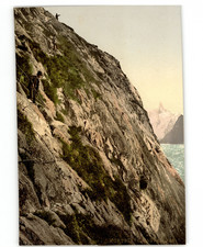 France, Alpes, Mont Blanc, Le Mauvais Pas, Photochrome, ca.1898  France, Alpes, 