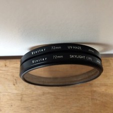 2 filtres VIVITAR 72mm SKYLIGHT 1A & UV haze