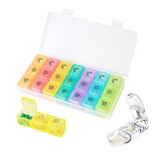 Pilulier Semainier Medicament 7 Jours Polyvalente Pilulier Semaine Matin Midi...