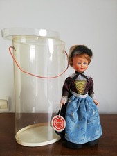 Poupée folklorique régionale Tyrol Christl étiquette doll vintage