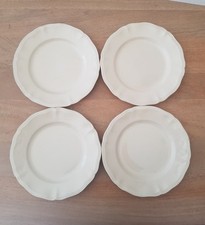 Lot 4 Assiettes À Dessert Digoin Sarreguemines Ivoire Bords Chantournés