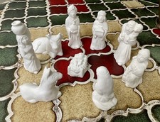 ANCIENNE CRECHE EN PLÂTRE - EGLISE SANTON - NOEL