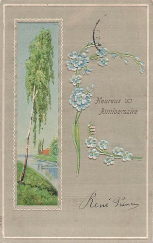 Illustree gaufree heureux - cp,