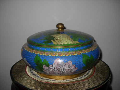 Cloisonne bonbonniere bronze - cloisonne,