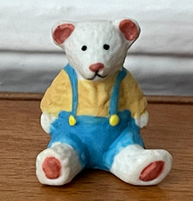 Fève Mat Ours Blanc Teddy Bear assis ❤️ Galette des rois French charm