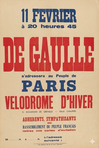 Affiche poster de gaulle - ,