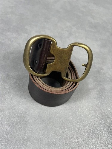 Ceinture cuir marron vintage